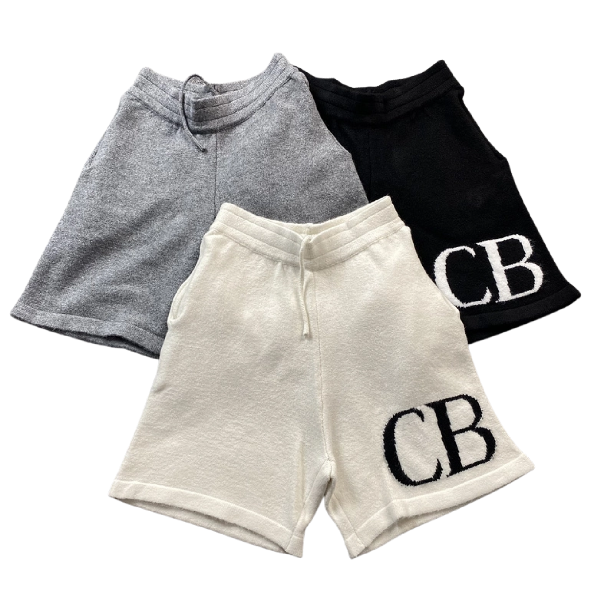 Cole Buxton  Intarsia Knit Shorts