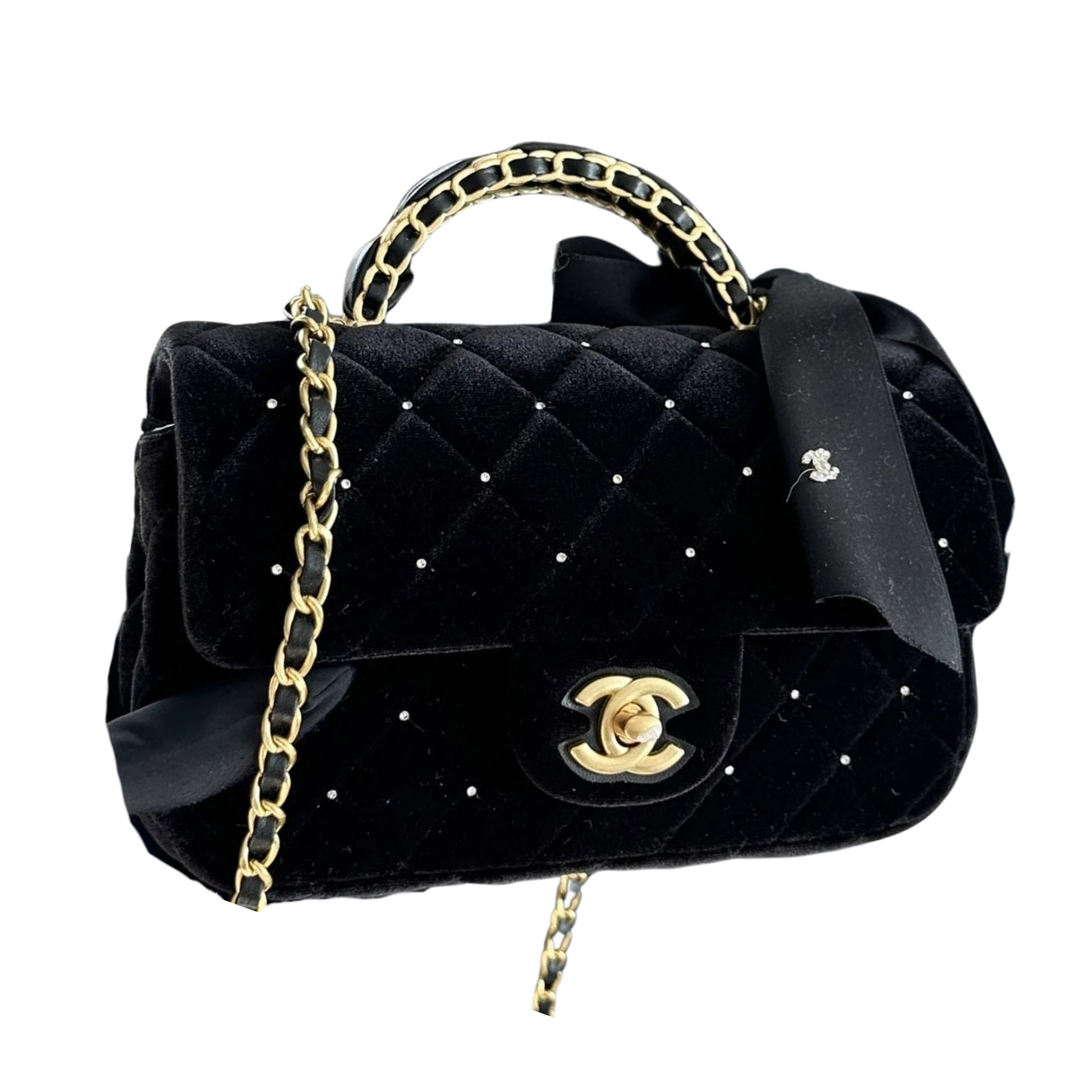 Chanel Velours Matelasse Shoulder Bag