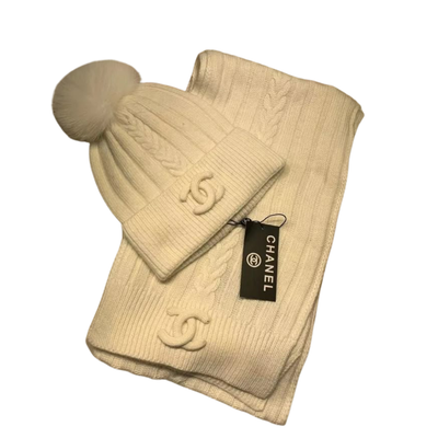 Chanel Beanie & Scarf Set